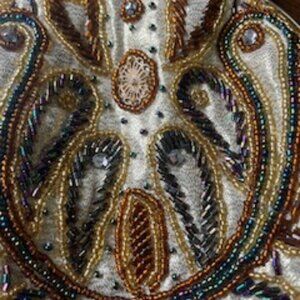 Vintage Gold/Multi-color Evening Beaded Bag